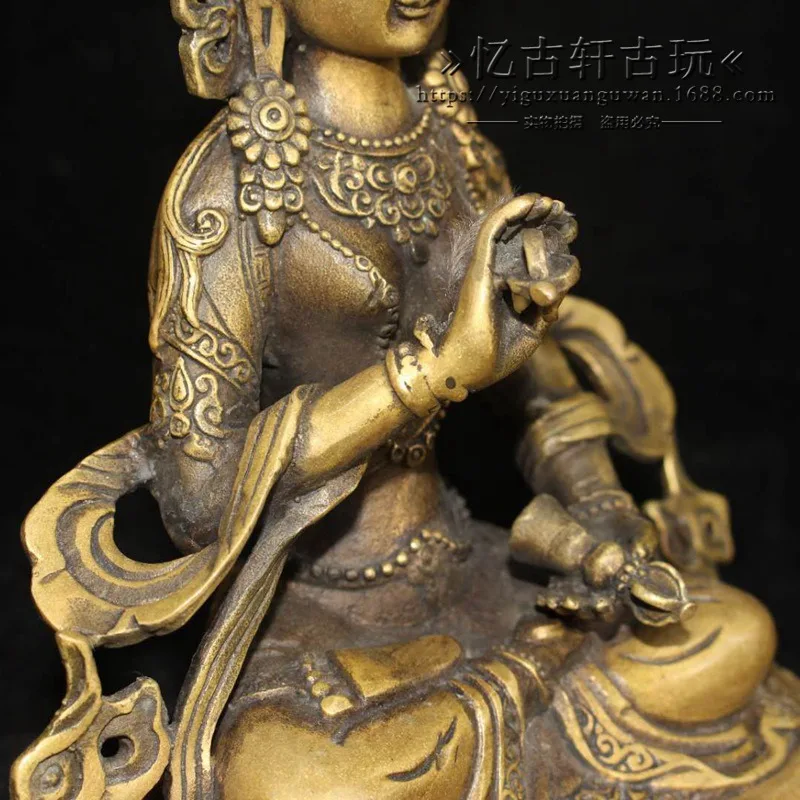 miscellaneous collectibles Antique-style distressed brass ornaments of Vajrasattva