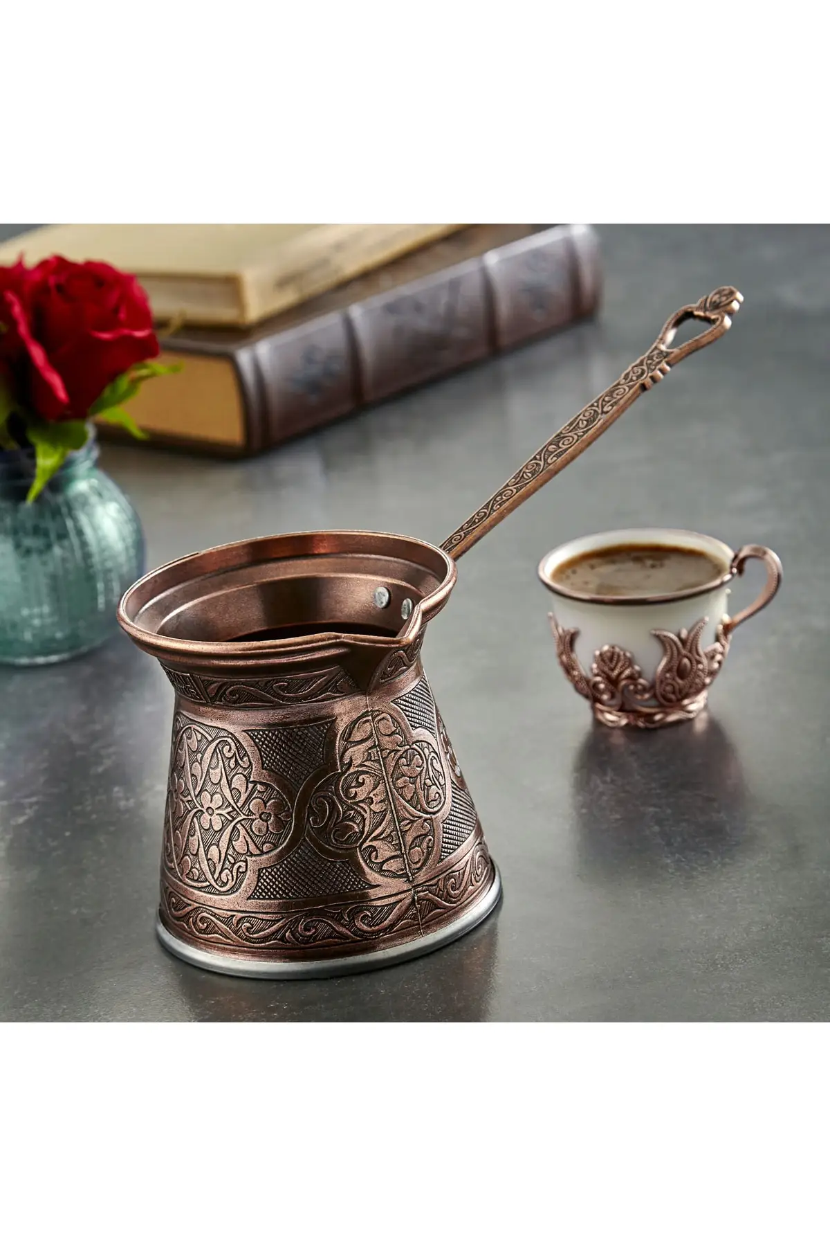 

Turkish Coffee Pot Coffee Maker Moka Pot 4 Person 200 ML Copper Cezve Handmade Decorative Gift cafeteira cafe cafeterera espresso