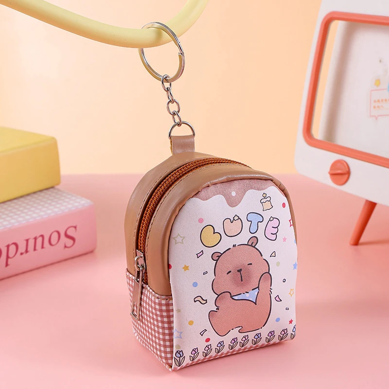 

1Pieces Creative Zipper Capybara Coin Purse Keychain Portable Kawaii Storage Bag Fashion Mountaineering Bag Christmas Gifts