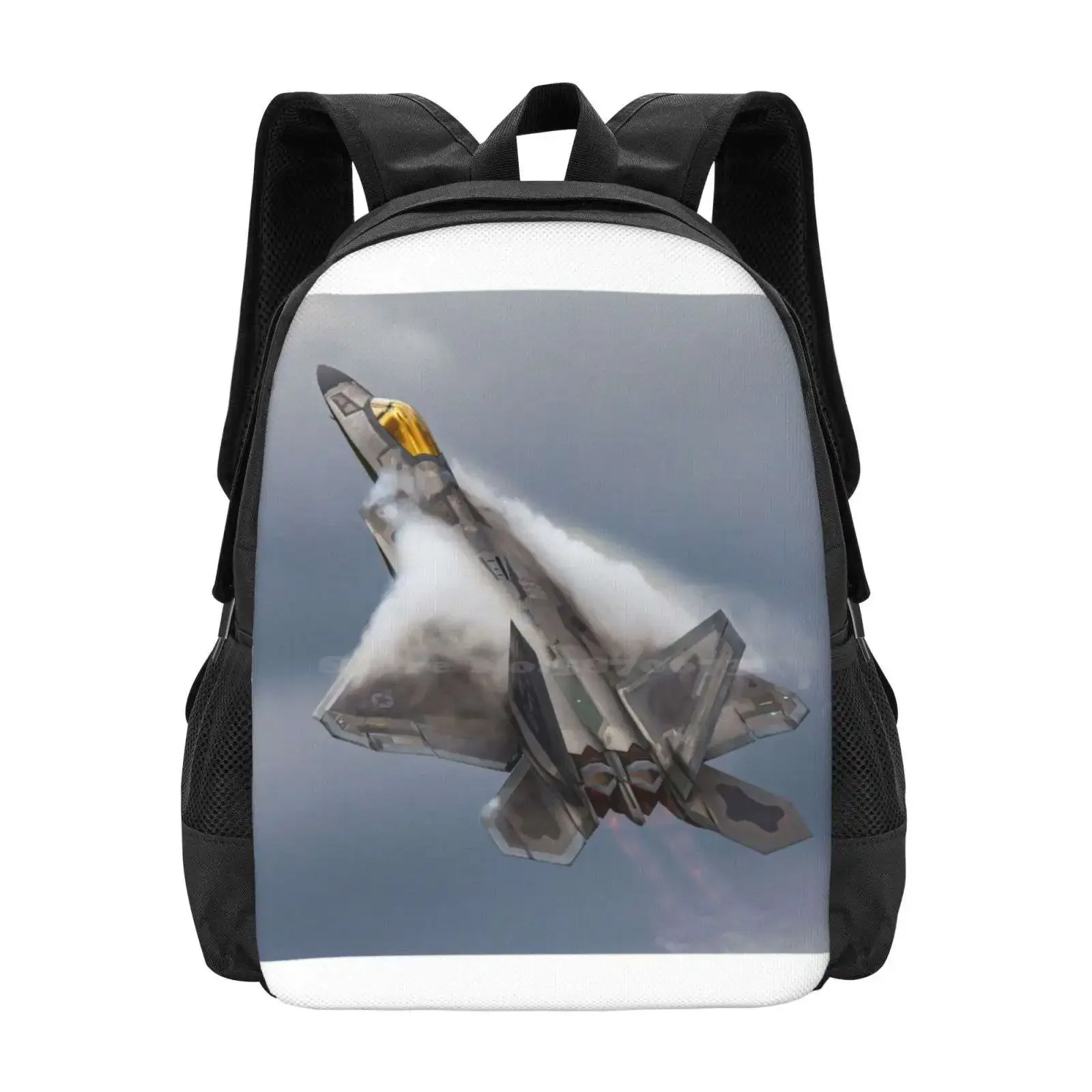 F-22 رابتور الغيوم رائجة البيع حقيبة مدرسية على ظهره حقائب الموضة Usaf F22 F 22 رابتور الشبح مقاتلة طائرة ما بعد الحرق إعادة تسخين لهب