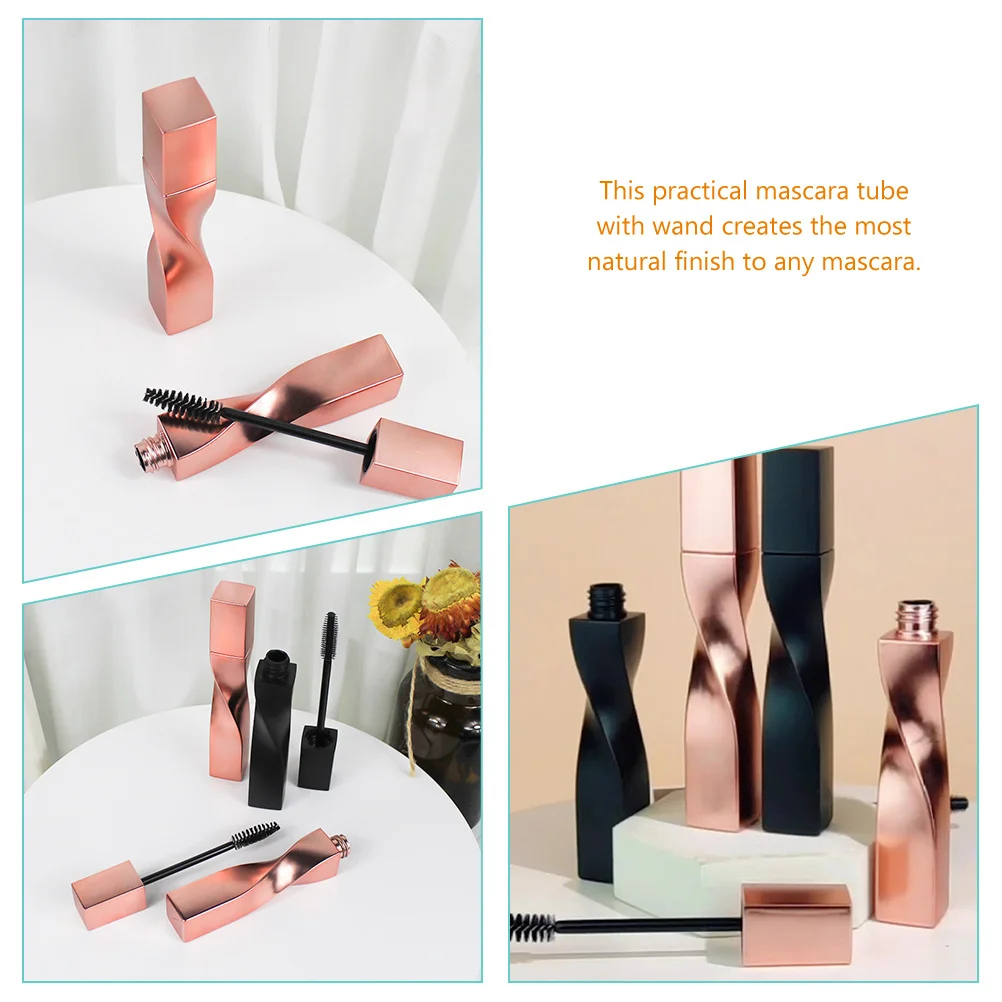 4 قطعة أنبوب فرشاة الرموش حاوية الماسكارا الفارغة مع عصا DIY بها بنفسك لاش مصل علاج الحاجب المحمولة الجمال أداة هدية فكرة #2