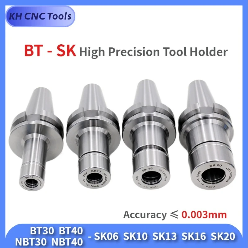 

KH CNC BT30 BT40 NBT30 NBT40 SK10 SK16 SK20 Tool Holder NBT BT SK High Precision tool holder for CNC machining spindle holder
