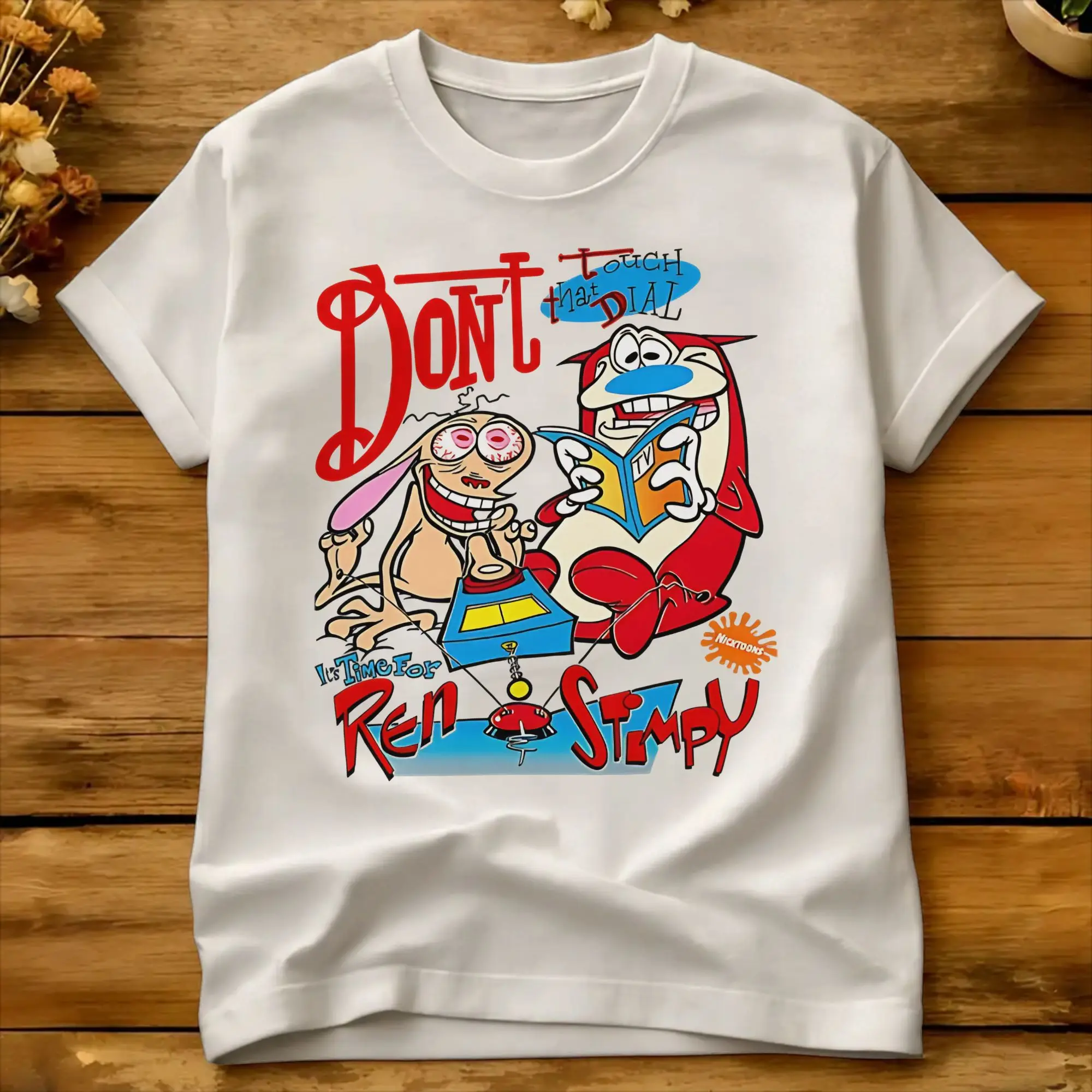 Men's T-Shirt Ren And Stimpy Dont Do It    T-Shirts Harajuku  Summer Tees Vintage Cotton Tops Plus Size 6XL