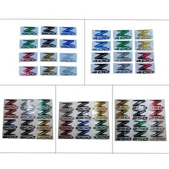 오토바이 3D 엠블럼 배지 데칼 탱크 휠 스티커 가와사키 닌자 Z250 Z400 Z800 Z900 Z1000 용 소프트 반사 데칼 스티커