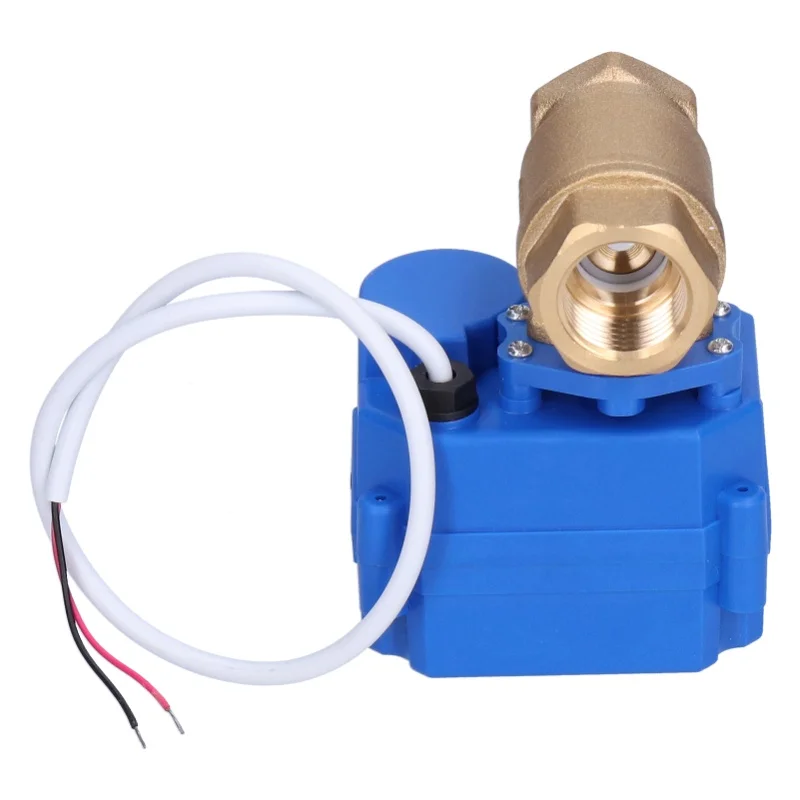 Motorized Ball Valve Brass Micro Electrical Straight Through 1/2in CWX-15N-CR04-DC9~24V-DN15