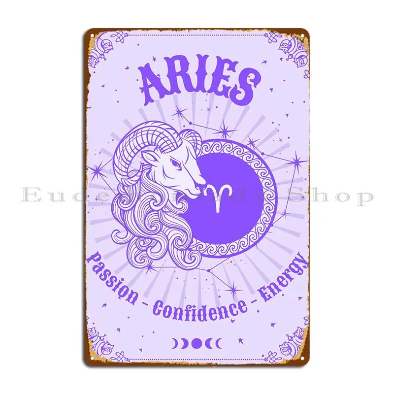 Aries Metal Plaque Poster Painting Club Print Bar Bar Cave Tin Sign Poster