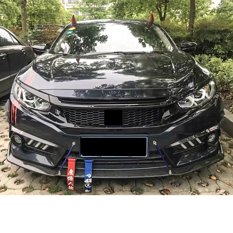 Car Front Bumper Grill for Honda Civic 10th 16-21 modified Mask Net Radiator Grille body kit Car Accessories