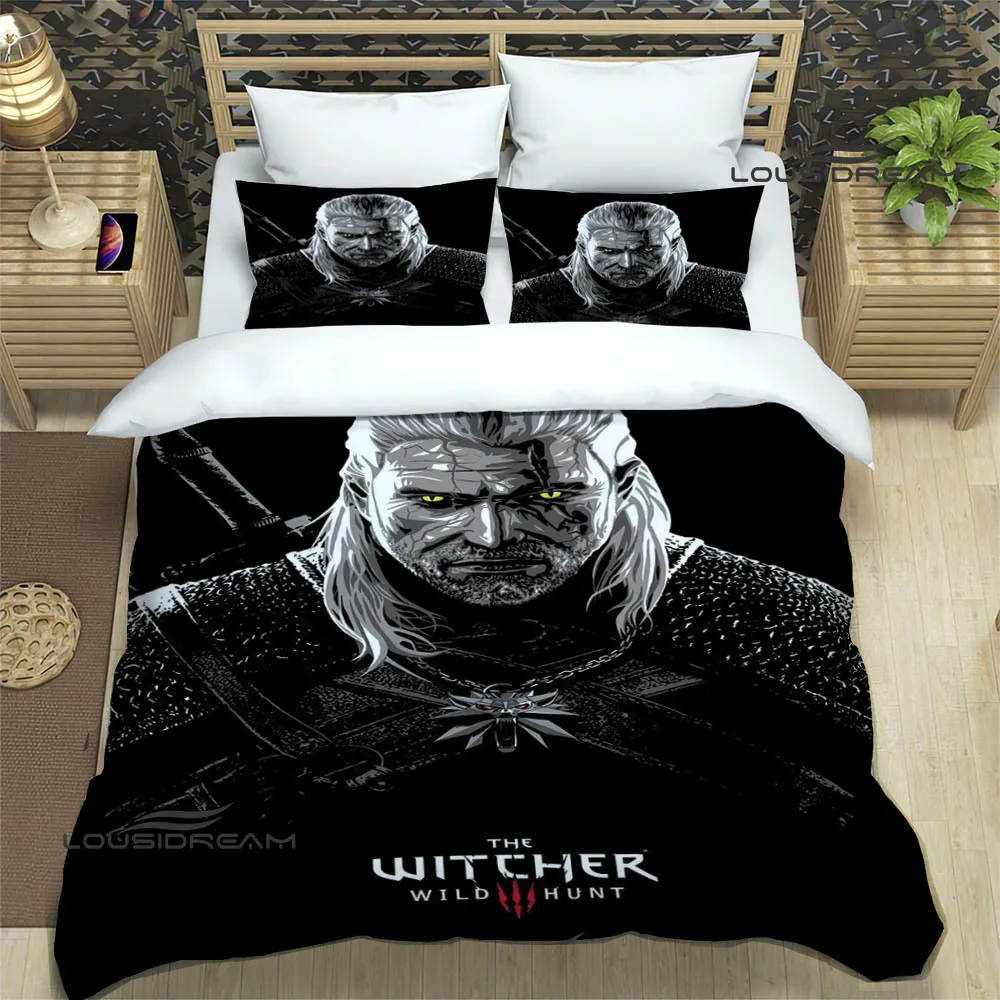 W-Witcher game Printed Bedding Sets exquisite bed supplies set duvet cover bed comforter set bedding set luxury birthday gift