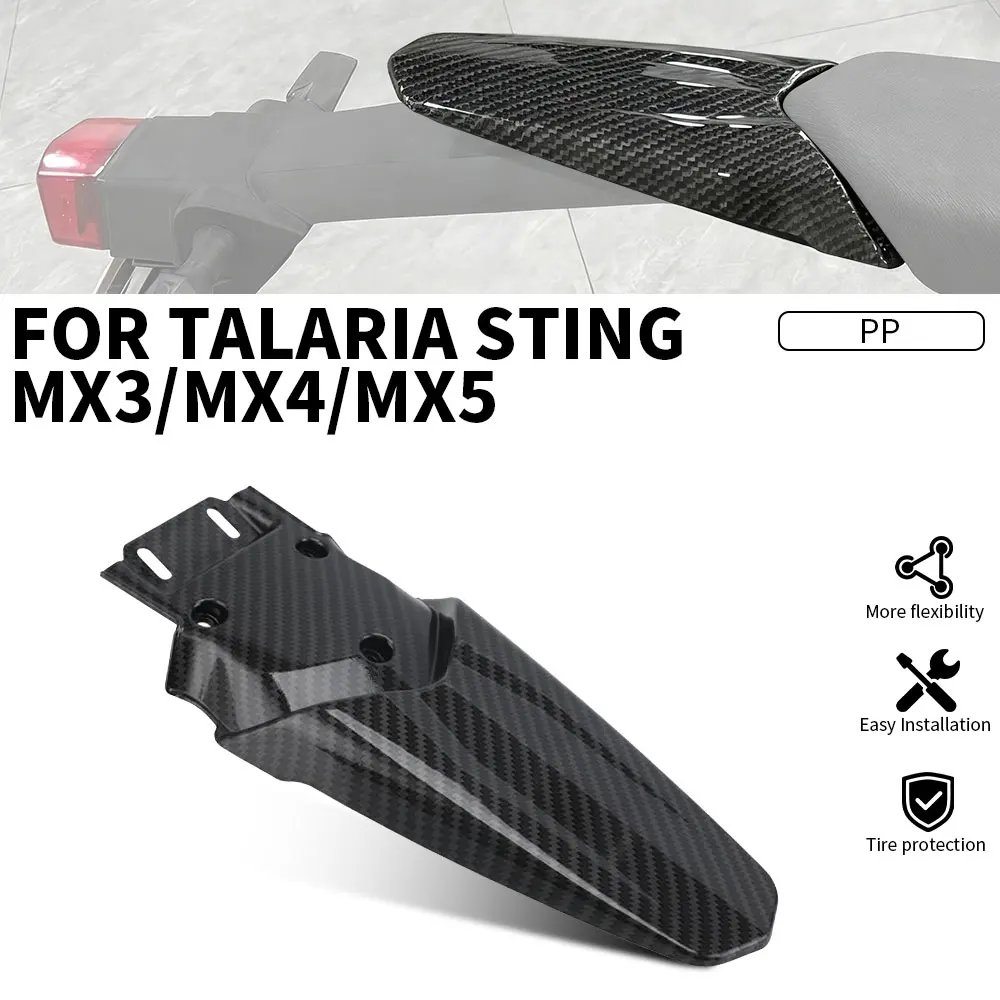 Sting Rear Fender Mudguard Rear Splash Guard Carbon Fiber Pattern for TALARIA Sting MX3 MX4 MX5 Dirt bike Motorcycle Accessories