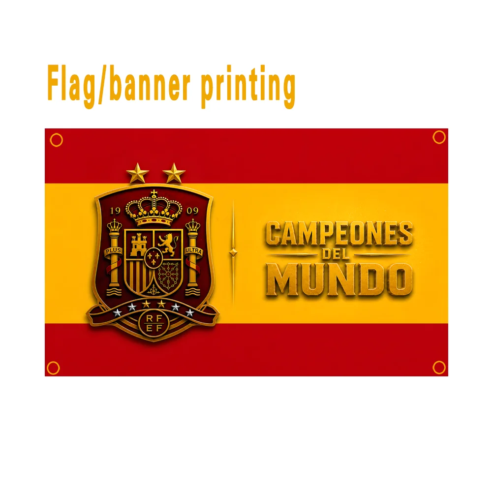 Spanish National Team Football Champions Flag 2026 Soccer Banner Fans Gift And Celebration