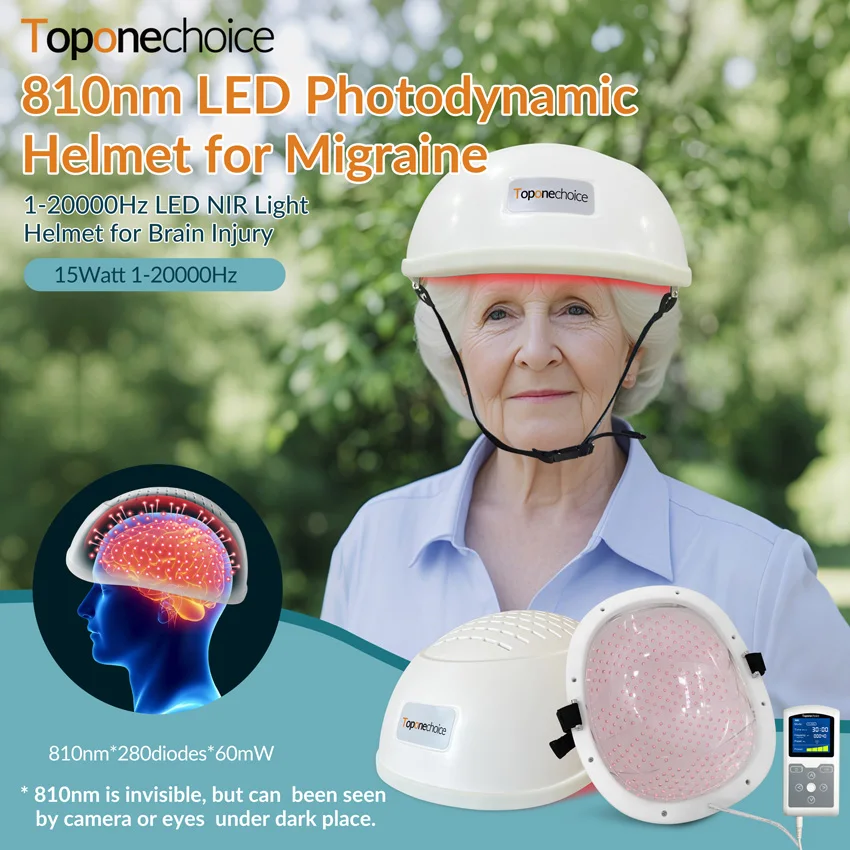 

810nm 280pcs Diodes PBM Helmet Near Infrared Light Therapy Transcranial Brain Stimulation Neurofeedback for Parkinson Stroke