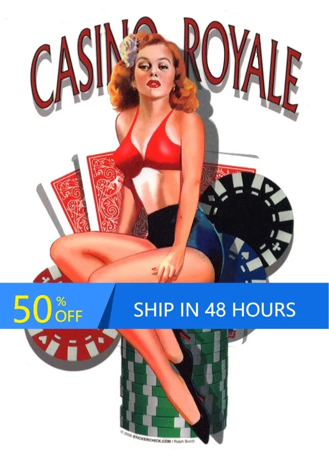 

CASINO ROYALE Gambling PINUP Vintage Truck Car Boat Window Waterproof Vinyl Decal Accessory Funny