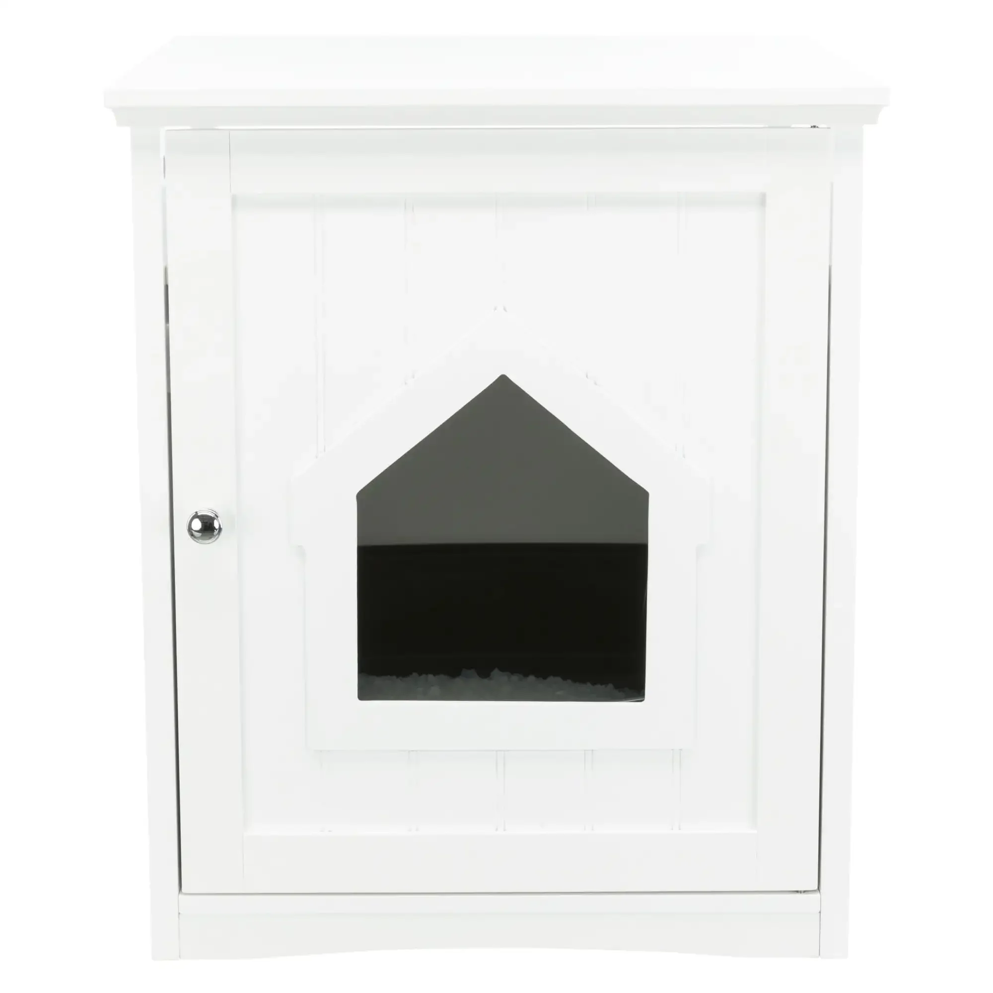 

Litter Box Enclosure Hide Litter Boxes Storage Drawer Indoor Cat Home, Accent Table, White