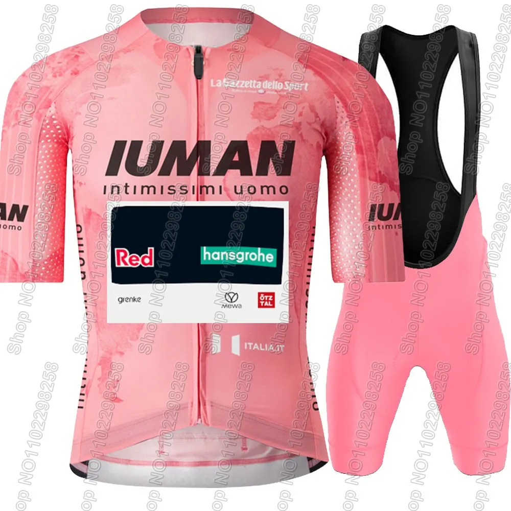 Boraful Hansgrohe Team 2025 Tour De Italy طقم جيرسي لركوب الدراجات للرجال ملابس ركوب الدراجات على الطرق قمصان بدلة دراجة مريلة شورت MTB