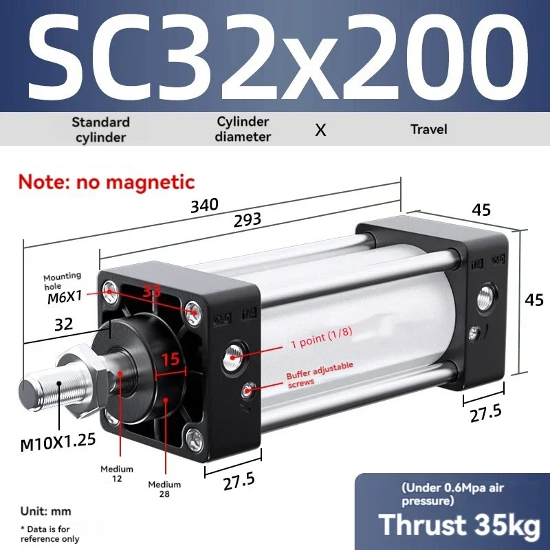 Upgrade Electric Small Pneumatic Cylinder With Large Thrust
