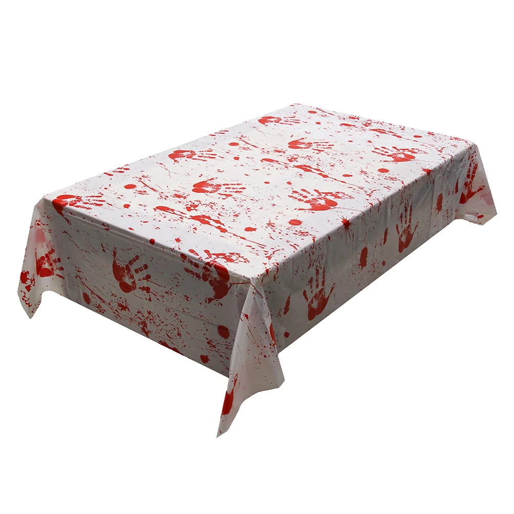 

2Pcs Halloween Tablecloth Colorful Letter Decoration Scary Horrible Blood Table Cover for Halloween