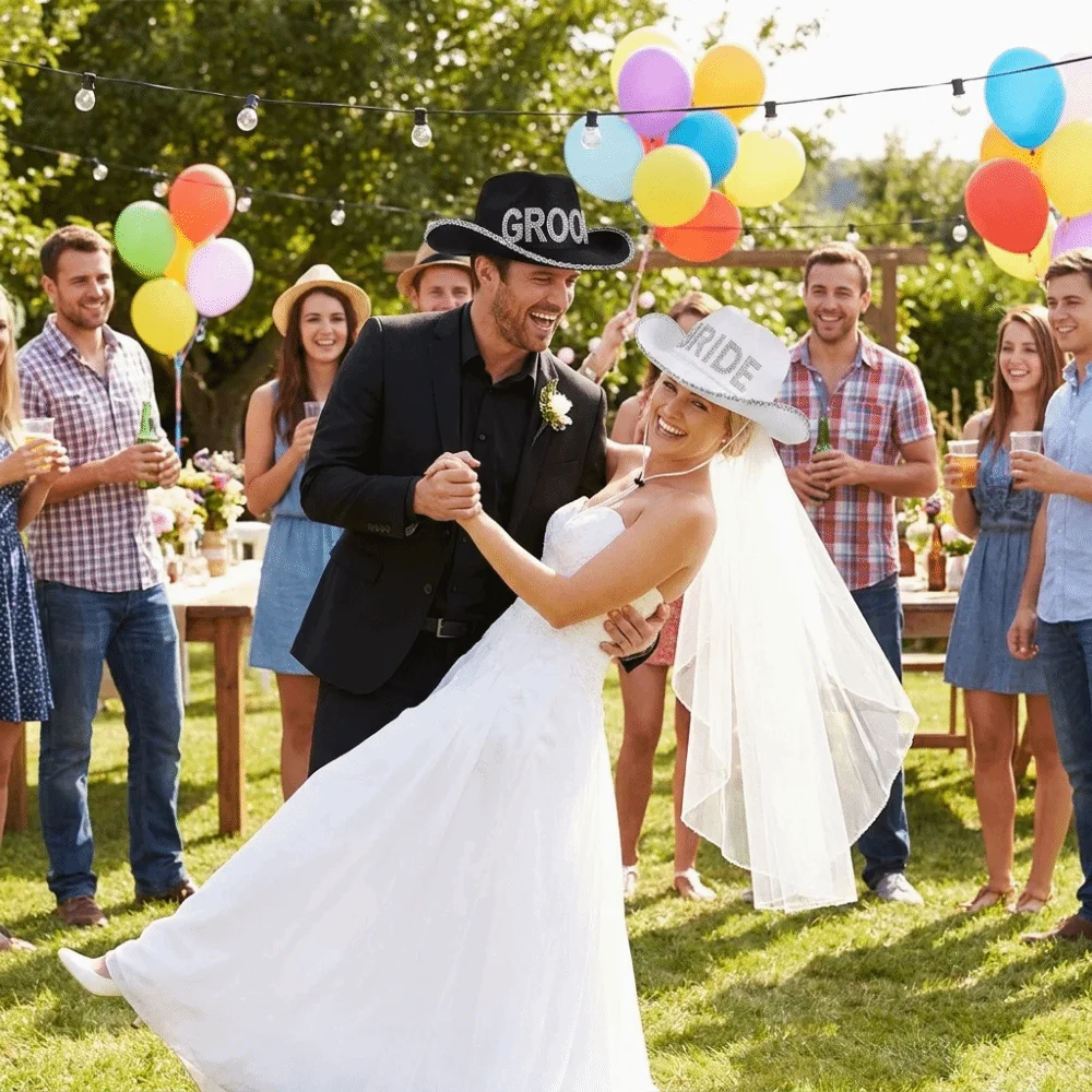 non-woven-fabric-bride-white-cowboy-veil-hat-wide-brim-with-pearls-groom-cowboy-hat-romantic-cowboy-pearl-bride-hat