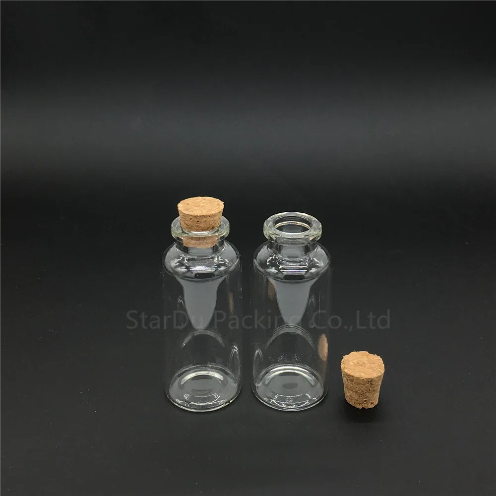 200pcs 28*65*12.5mm 25ml Wishing Glass Bottle With Cork ,25cc Glass Vials Display Bottles Wholesale Cork Bottle