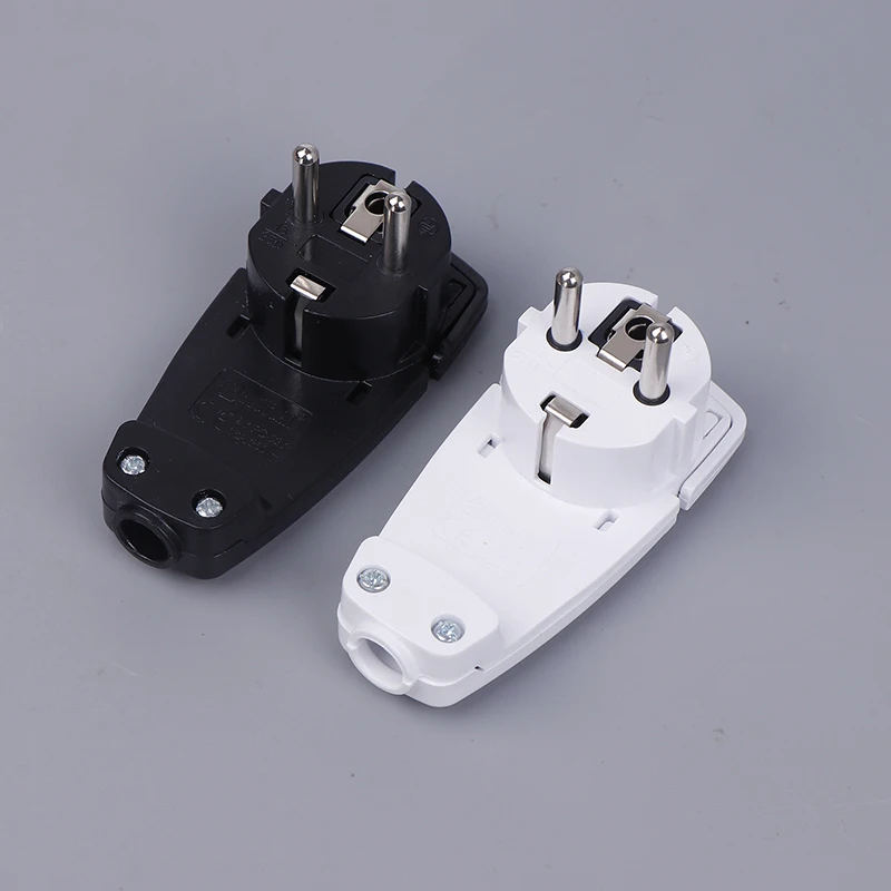 France Germany Plug Adapter 16A Male AC Outlets Rewireable Schuko Electeic Socket Euro Connector Ultra Thin Hidden Power Plug