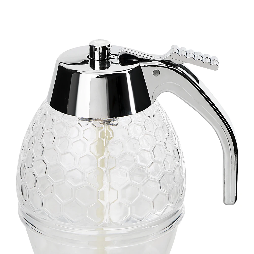 Bee Honey Jar Squeeze Bottle Storage Pot Stand Kitchen Accessory Juice Syrup Cup Drip Dispenser Holder Kettle Container view 4
