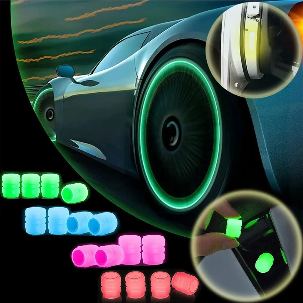 Luminous Valve Cap for Cars, Electric Vehicles, Motorcycles, Bicycles, Trucks, Tires, Ultra-Bright Reflective Valve Core Cover