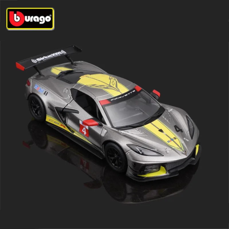 1:24 2020 Chevrolet Corvette C8 R Alloy Sports Car Model Diecasts Metal Racing Vehicles Car Model Simulation Childrens Toys Gift