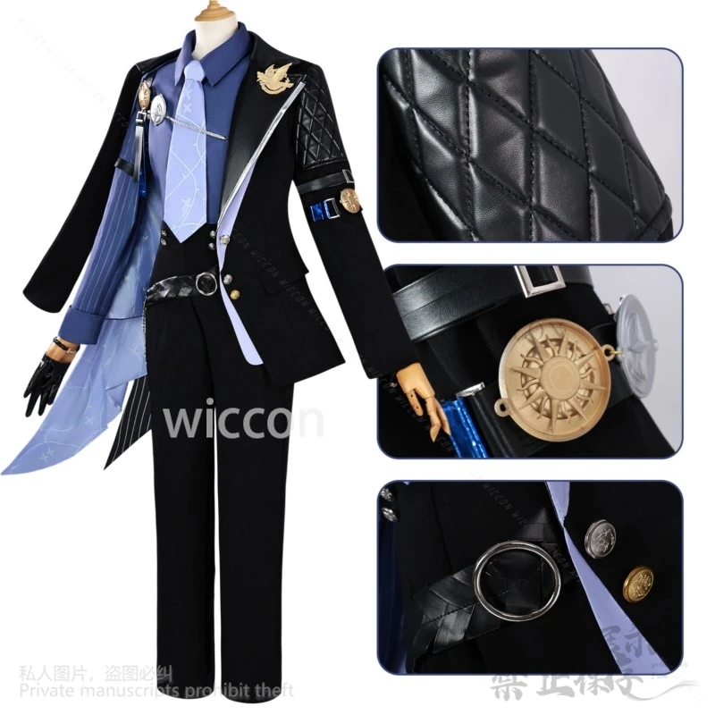 Zenless Zone Zero Cosplay Hugo Vlad أنيمي لعبة ZZZ وسيم موحدة الدعائم أحذية شعر مستعار مجموعة رجل مثير عيد الهالوين عيد الميلاد حسب الطلب