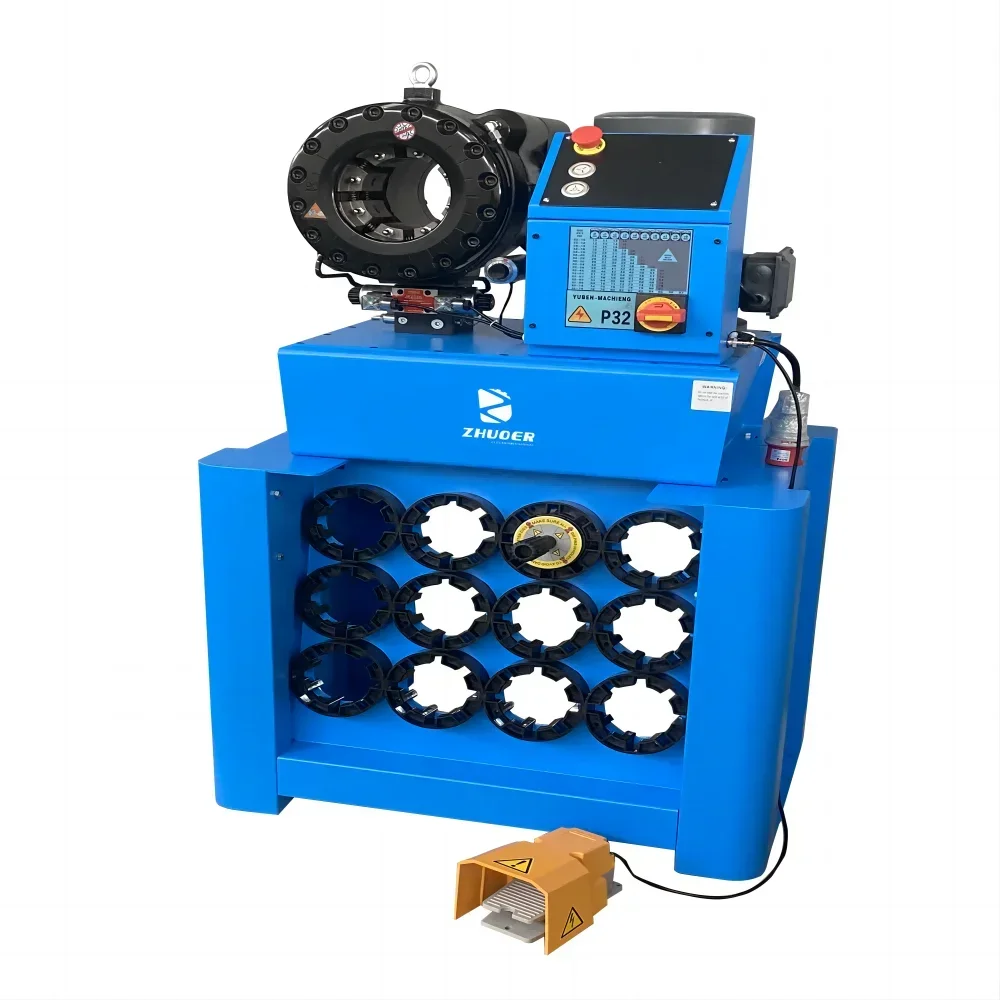 

1/4' ~ 2'' ac hose crimping machine P32 hydraulic crimping machine with 13 sets of quick-change molds