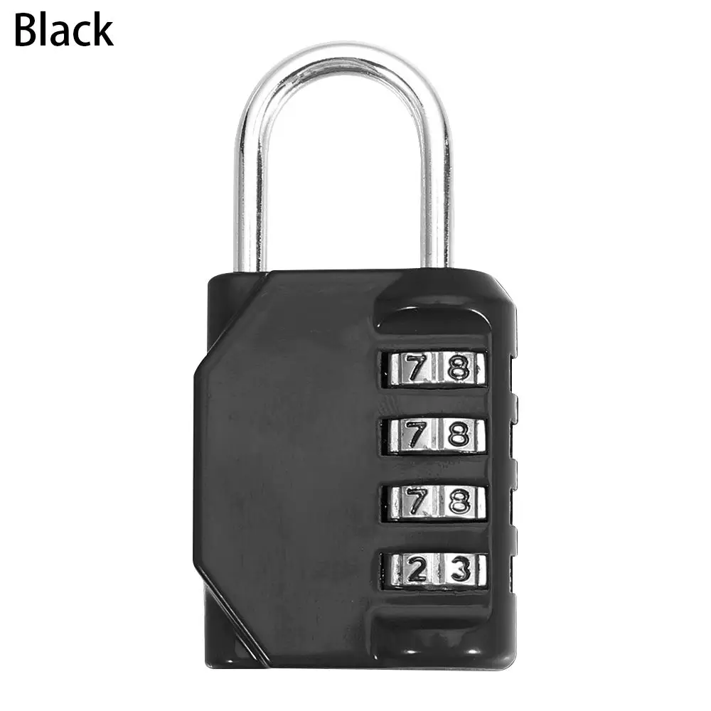 Rust-proof Waterproof Resettable Travel Accessories Padlock 4 Dial Digit Password Lock