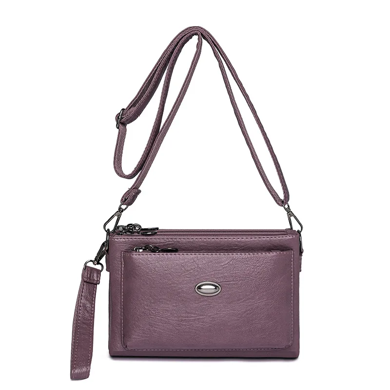 Picture 7: Horizontal square PU leather women's single-shoulder bag with multiple pockets and large capacity crossbody handbag