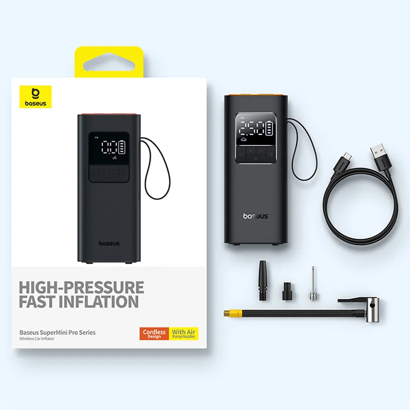 Xiaomi Youpin Wireless Car Air Pump Portable Air Compressor for Car Motorcycles Bicycle Electric Tire Inflator Digital Display