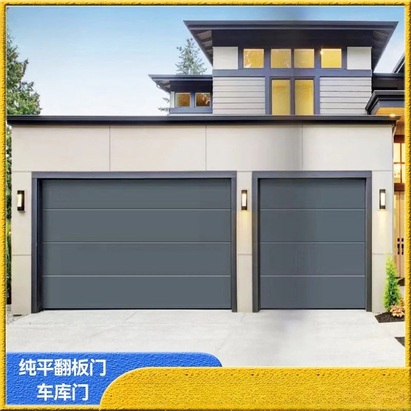 Garage door aluminum alloy flat aluminum plate flap door intelligent remote control anti-theft electric rolling shutter door ele