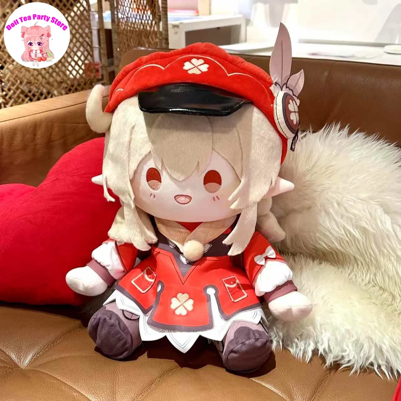 Anime Genshin Impact Klee 40cm postawa siedząca pluszowa lalka ciało element ubioru bawełniana pluszowa poduszka Cosplay zabawki do gier prezent