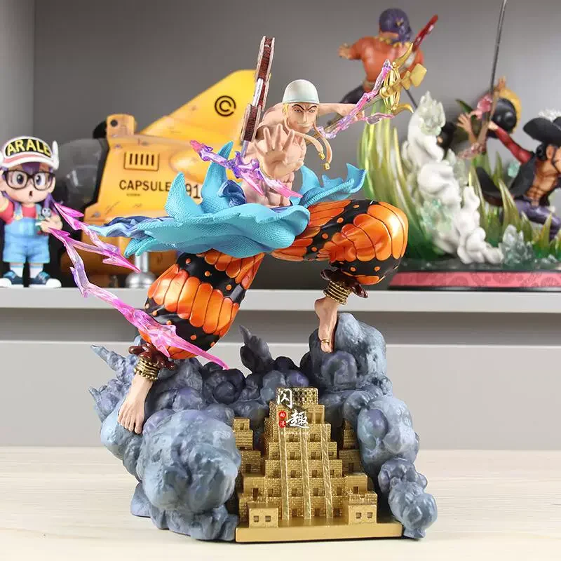 En Stock Figure d'anime Enel Gk Skypiea Eneru Pvc Statue modèle Figurine Anime jouet à la mode ornements Enel modèle jouets cadeau véritable