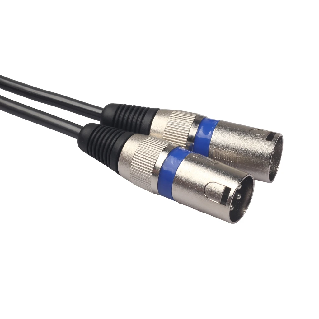Cable de Audio de grado Fever, amplificador de intercomunicador, 2 RCA, par macho, 2 XLR, 3 pines, enchufe híbrido, Cable AV, línea doble XLR a RCA Dual
