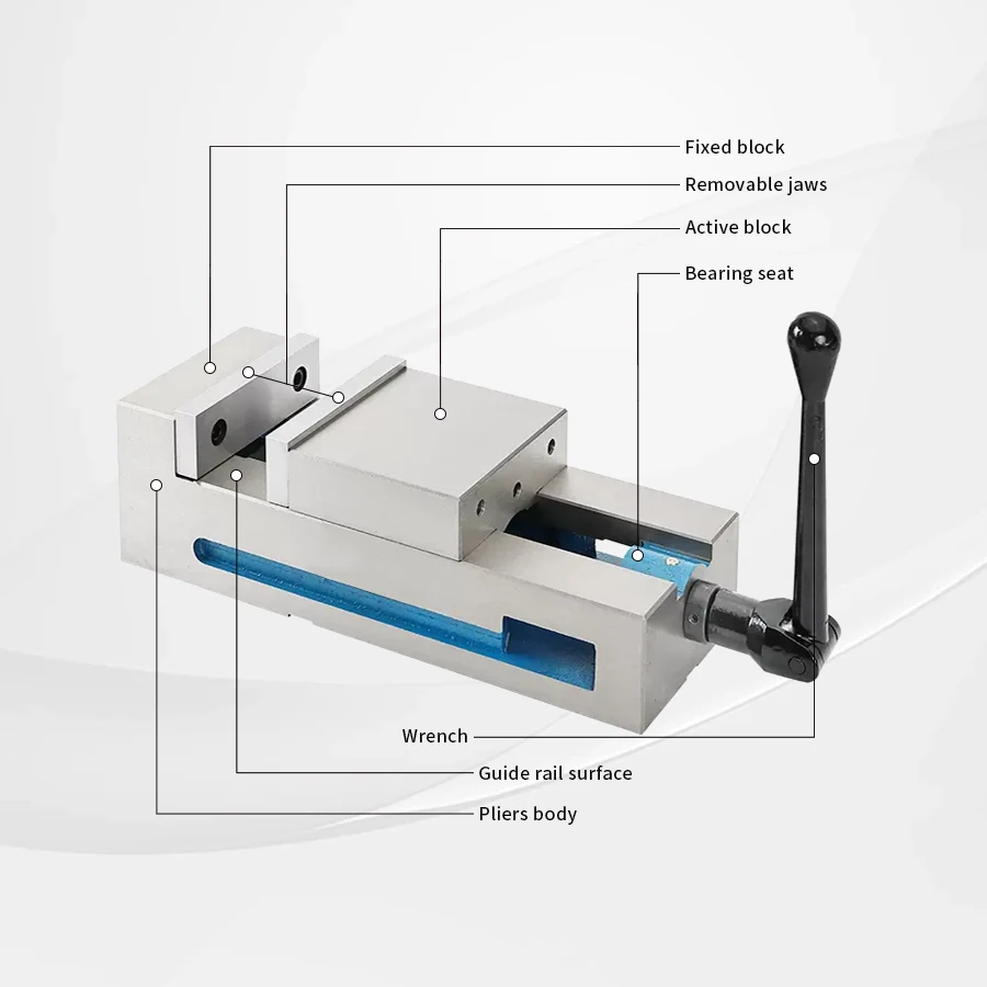 Heavy-Duty Milling Machine Special Flat Pliers Angle Solid Smooth Surface One 4 \