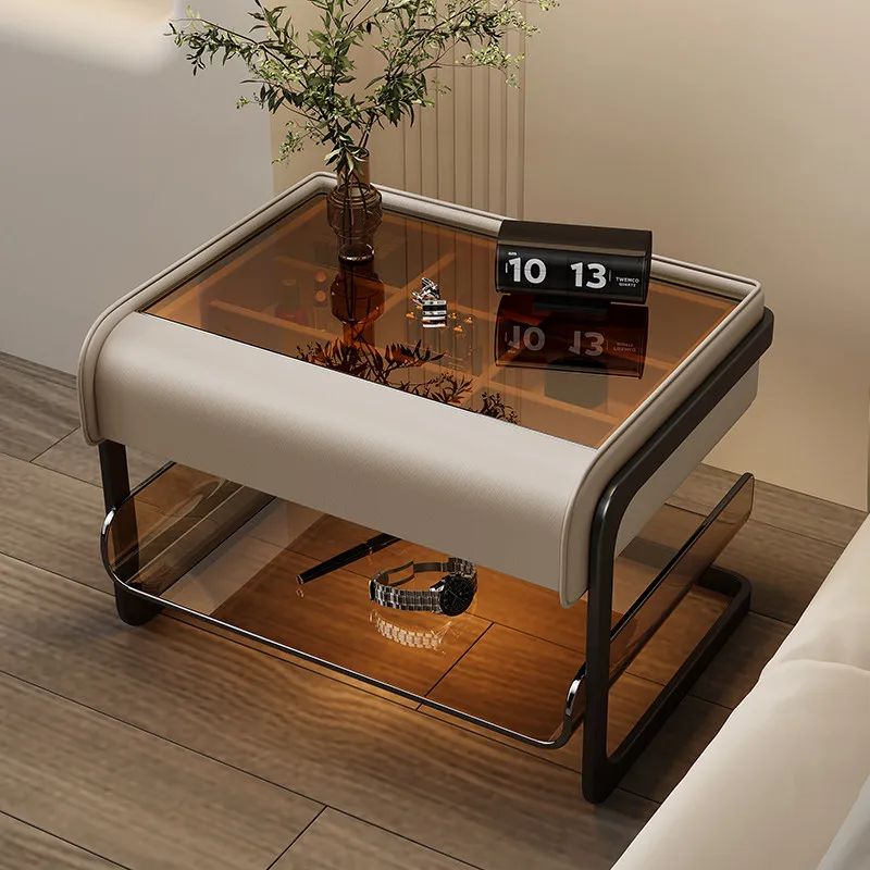 

Dressers Acrylic Bedside Table Makeup Vanity Luxury Storage Unique Nightstand Comfortable Cabinets Muebles Trendy Furniture
