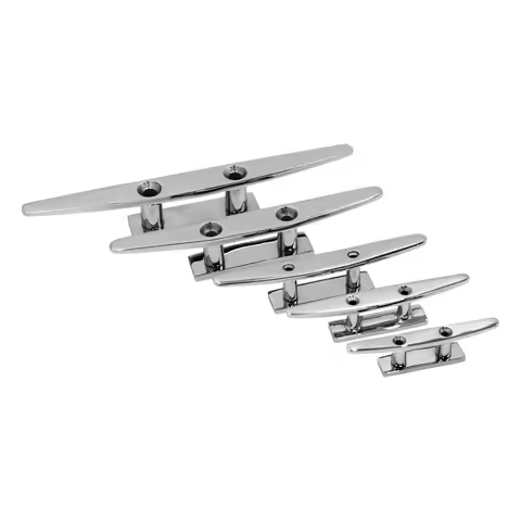 4" 5" 6" 8" Low Flat Cleat 316 Stainless Steel 2 Hole Hardware boat cleats For Marine Boat Deck Rope Tie yacht accessories