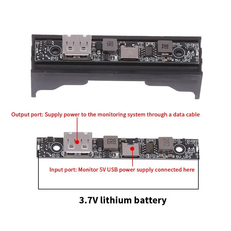 Carregador de bateria e módulo de reforço 5V 18650 – Placa UPS intensificadora DC-DC com carregamento + energia de backup para DIY, IoT, Raspberry Pi