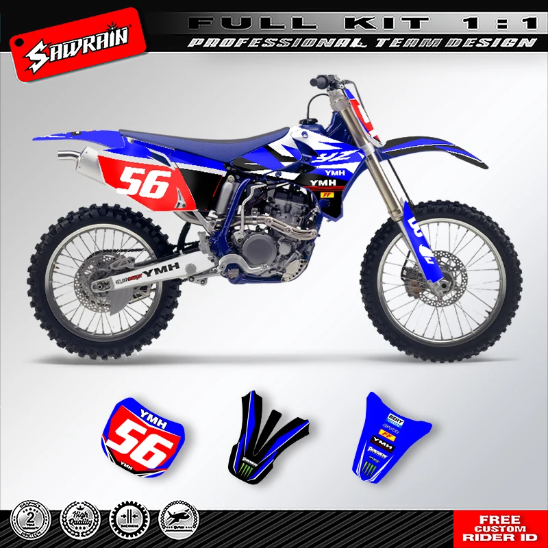 

Sawrain пользовательские мотоциклетные графические наклейки наборы наклеек для YAMAHA YZF 250 450 2003 2004 2005 002
