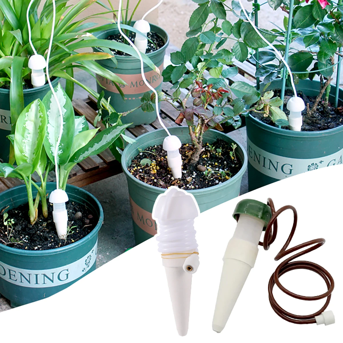 Plants Self-Watering Waterer Automatic Drip Irrigation Root Water Dripper  Garden Flower Succulent Bonsai Potted Watering Device - AliExpress 15