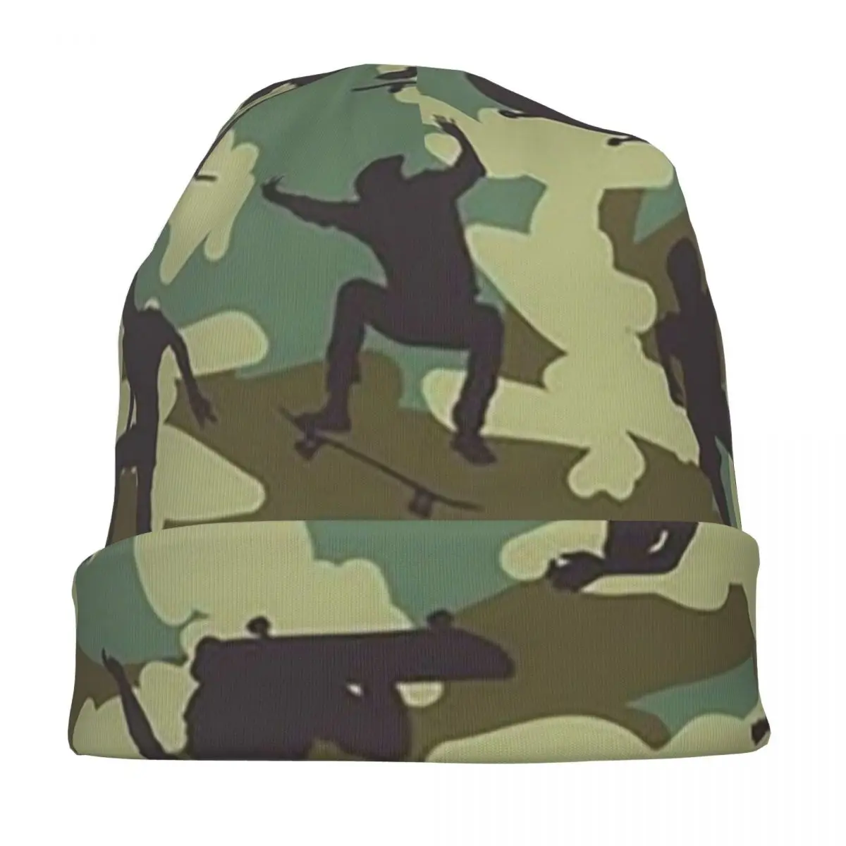 متزلج كامو وودلاند قبعة محبوكة دافئة الهيب هوب بونيه قبعة الخريف الشتاء في الهواء الطلق قبعات حريمي للجنسين الكبار
