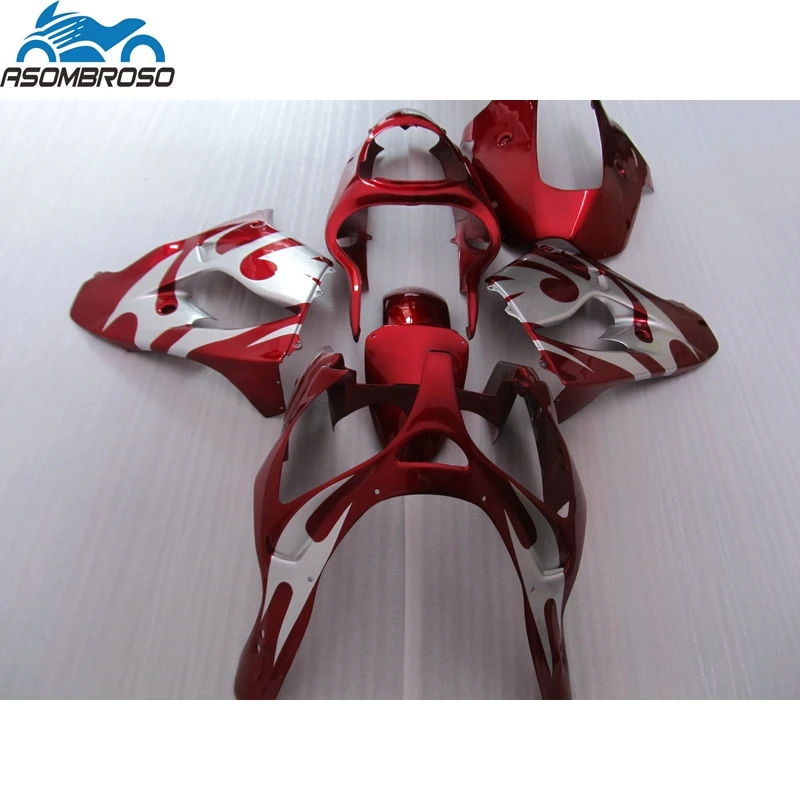 New Arrival Injection Plastic Motorcyle for Kawasaki Ninja ZX9R fairing kit 2000 2001 white red fairing set zx9r 00 01 N28