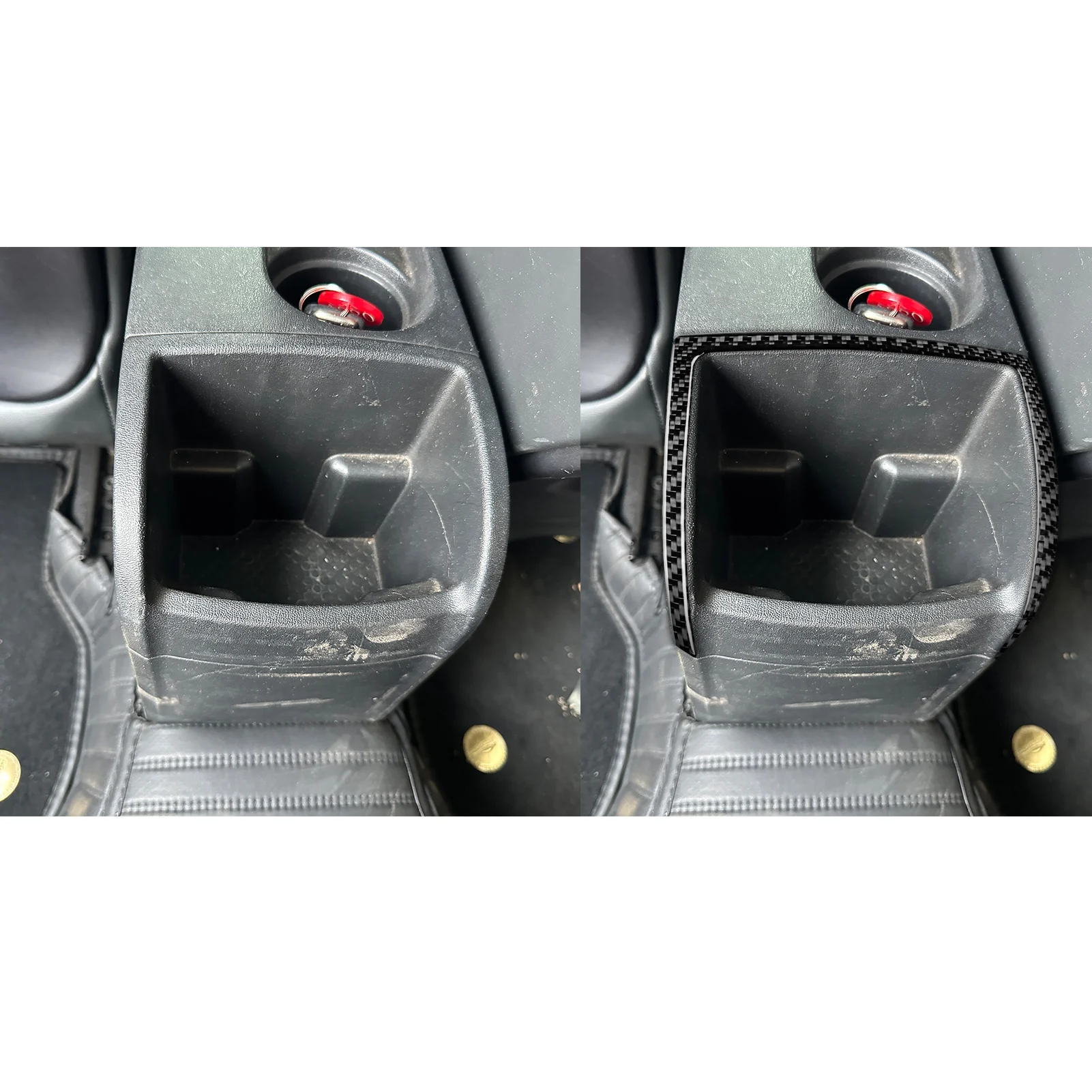 

For SEAT Leon MK2 1P Cupra FR 2005—2012 Rear Storage Box Groove Panel / 3K Carbon Fiber+ Resin / 3mm Anti-Scratch