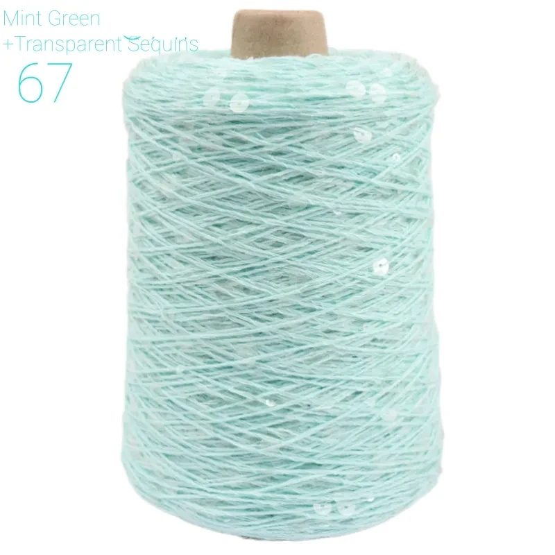 пряжа 100g 300M 100% cotton yarn 6mm+3mm special Sequin yarn DIY garment accessories Rag doll Knitting yarn