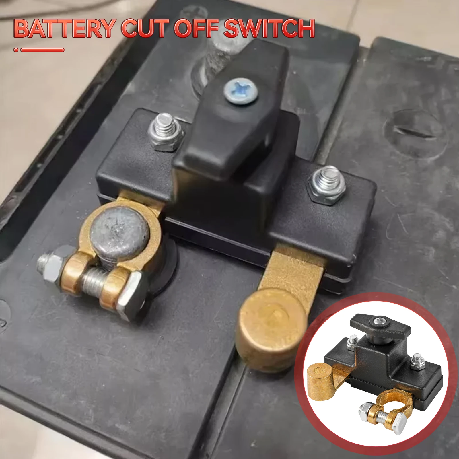 12V/24V Car Battery Disconnect Switch Isolator Power Cut Off Kill Switches 100A Universal For RV ATV Boat Car Truck Auto Yacht