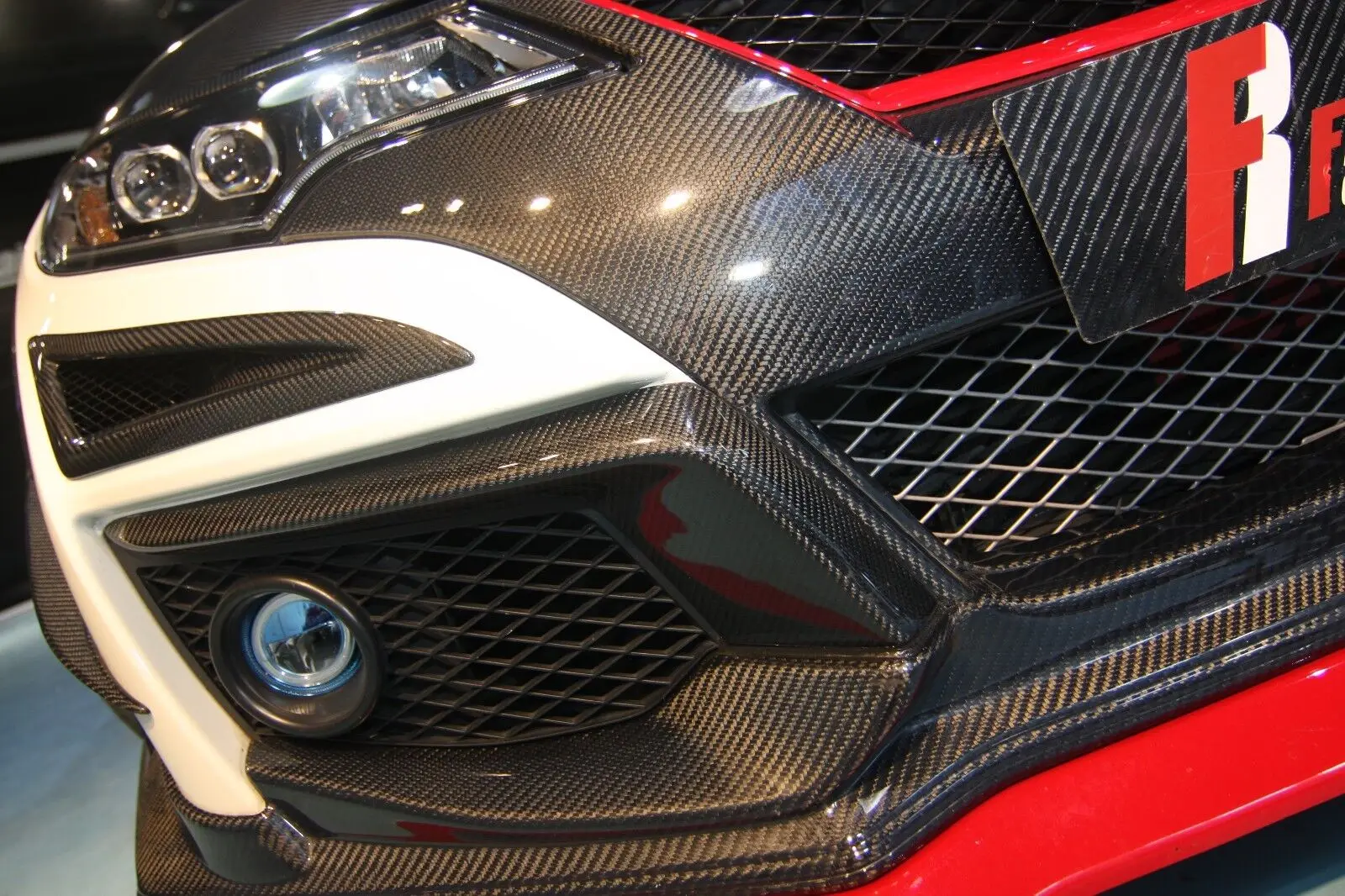 Real Carbon Fiber front canard fit Honda 2015 Civic Type-R FK2