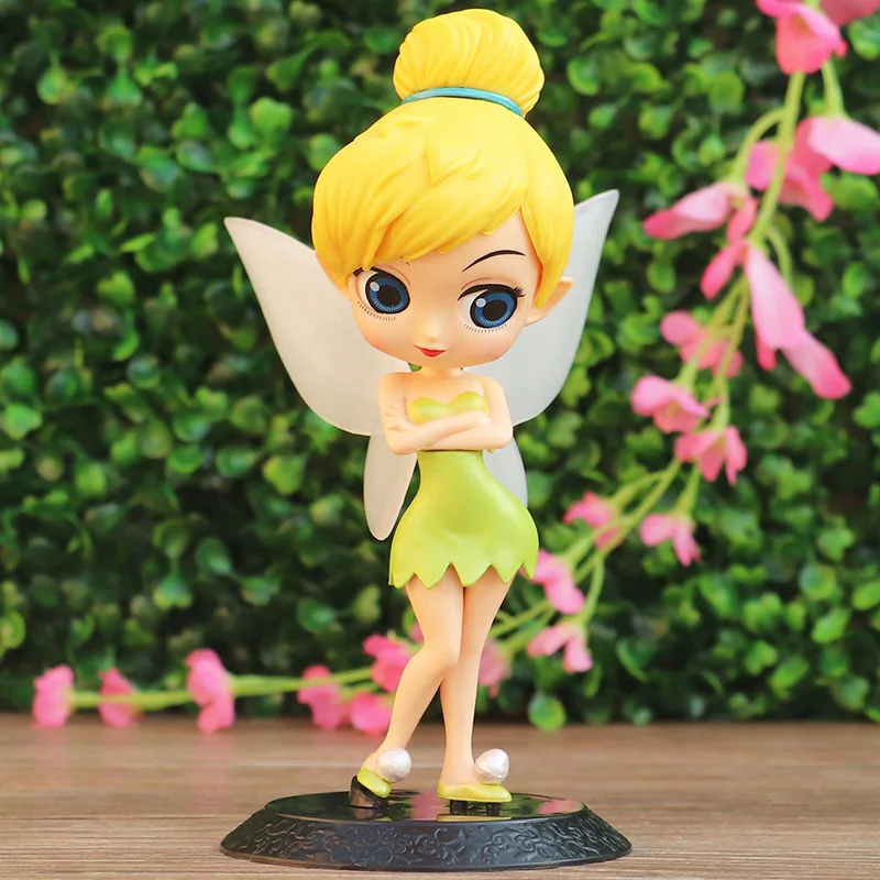 

Disney 14cm Q Posket Princess Tinker Bell Figure Model Toys Cake Figure Animation Model Dolls Gifts home decor birthday party