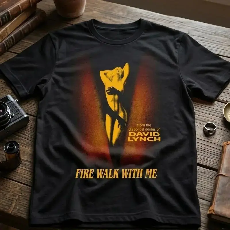 Y2k Vintage Tees Twin Peaks Fire Walk with Me David Lynch Bootleg T-Shirt Fashion O Neck Print T-shirt Casual Loose Tops Unisex