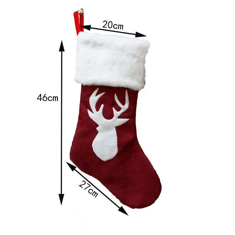 2023 Christmas Stockings Sock Wreat Santa Stockings Decorations for Home Outdoor 2024 New Year Xmas Holiday Cute Decorating 2pcs